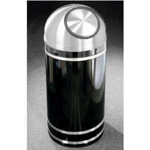  Aluminum Cover Dome Top Waste Receptacle, 16 Gal, 15 inch Dia x 36 