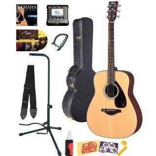 Yamaha FG700S Acoustic Guitar BUNDLE including Hard Case, Strap, Stand 