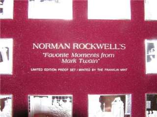 Silver Set Franklin Mint Norman Rockwell Mark Twain  