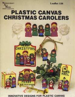 PLASTIC CANVAS CHRISTMAS CAROLERS 1990 LEAFLET  
