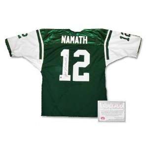  Joe Namath New York Jets Autographed Authentic Style Green 