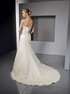   Mori Lee Madeline Gardner 2302 A line Satin Lace Wedding Gown 14