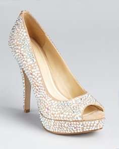 Enzo Angiolini Pumps   Showyou Open Toe Rhinestone Platform