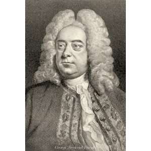 George Frederick Handel   Poster by Theodore Thomas (12x18)  