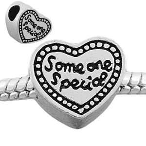 Pandora Style Silver Plated Someone SPECIAL Heart Bead *Fits Pandora 