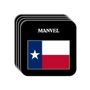  US State Flag   MANVEL, Texas (TX) Set of 4 Mini Mousepad 