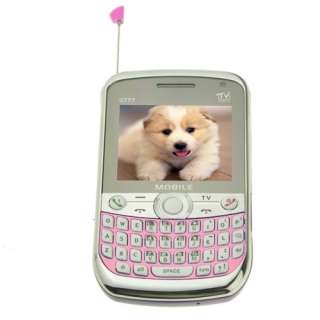   Tri Sim AT&T Analog TV Qwerty Keyboard Cell Phone GSM Q777 Pink  