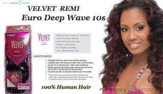 OUTRE VELVET Remi Euro deep wave 10s 100% human hair weaving  