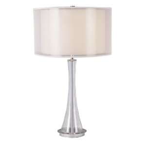   Globe Lighting GTL 211 1 LT Clear Glass Table Lamp, 30.25 Inch, Chrome