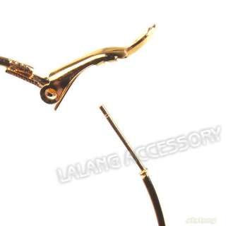 20pcs New Wholesale Golden Plated Hoop Earrings Earwires Findings 60mm 