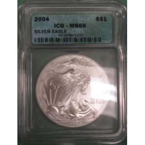    2004 ICG MS69 American Eagle Silver Dollar 