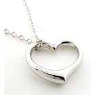 com Floating Heart Necklaces   Classic Sterling Silver Floating Heart 