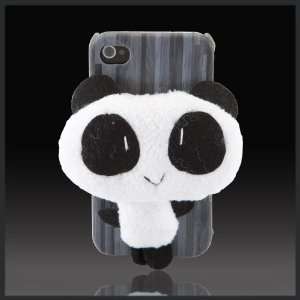 Plush Black & White Panda on Wood look Zany Hybrid polycarbonate 