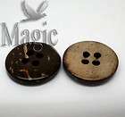   50 Flatback Round 4 Holes Coconut Wood Sewing Buttons 15mm Dia