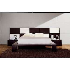   Bed with Wood Panels SOHO Bedroom Collection (6 PCs)