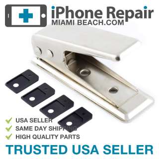 For iPhone 4 Micro Sim Card Cutter + 4 Sim Adapter US  