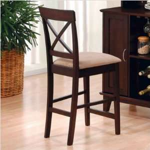Wildon Home 100230 Derby 30 Cross Back Bar Stool in Cappuccino (Set 