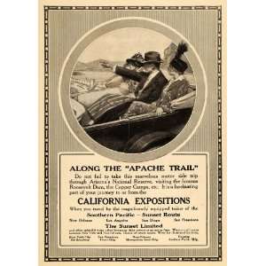  1915 Ad Southern Pacific Sunset Limited Apache Trains 
