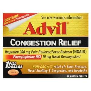  Advil Congestion Relief Tablets   10ct Health & Personal 