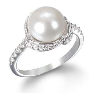  White Freshwater Pearl Ring CHELINE Jewelry