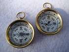 brass pocket compass nautical camping hiking magnetic white