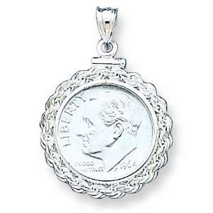  Sterling Silver 18 X 1.2mm $0.10 Rope Coin Bezel Pendant 