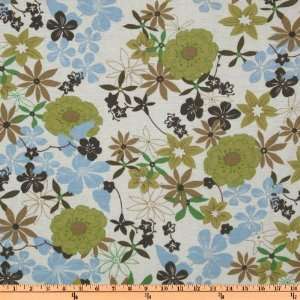  60 Wide Designer Polyester Jersey Knit Floral Cream 