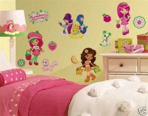 39 STRAWBERRY SHORTCAKE Girls Wall Decals Kids Stickers 034878159942 