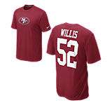 nike name and number nfl 49ers patrick willis men s t shirt $ 32 00 