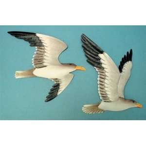  Metal Seagull Wall Plaques   Nautical Bird Decor