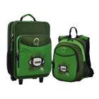 O3 Kids Luggage and Backpack Set with Green Football