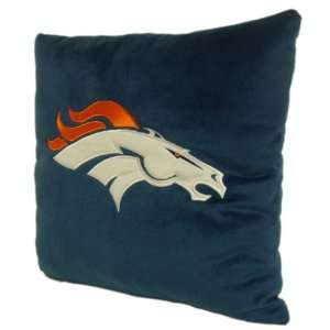  NFL Denver Broncos 16x16 Embroidered Plush Pillow with 