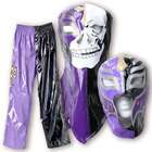  Black & Purple Replica Kid Size Masks & Purple & Black Pants Combo