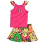   summer set includes tank and skirt sleeveless ruffled shoulders and