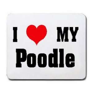  I Love/Heart Poodle Mousepad