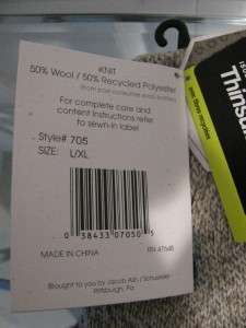 NWT Mens Ragg Wool 3M Thinsulate Gloves L/XL Retail $20  