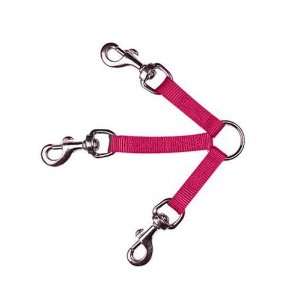   Way Small Dog Coupler with Nickel Plated Swivel Clip, Flamingo Pink