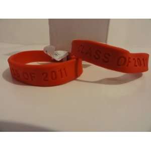 Class of 2011 Red Rubber Bracelet   You Get Two