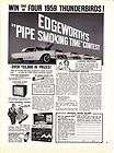   Print Ad 1959 Edgeworths Pipe Smoking Times Contest Win a 1959 T Bird