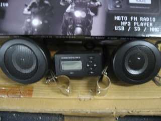 Motorcycle  FM radio system W/ 3 inch speakers sd bl  