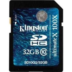  Selected 32GB SDHC Class 10 Flash Card By Kingston 