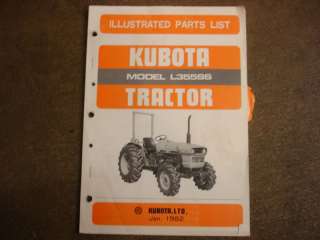 Kubota L355SS L 355 SS Tractor parts manual  