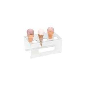    Rite 6 Hole Clear Acrylic Ice Cream Cone Holder