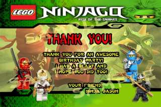 Ninjago Ninjas Lego Green Ninja Rise of the Serpentine Birthday Party 
