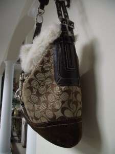 COACH Shearling Signature Handbag euc 100%Authentic  