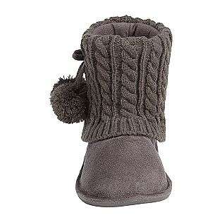   Sweater Slipper Bootie   Gray  SM New York Shoes Womens Slippers