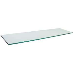   10 x 36 Rectangle 3/8 Tempered Clear Glass Shelf