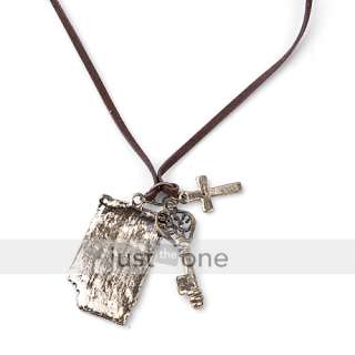 Shakespeares Love Letter 3 Pendants cord Rope Necklace  