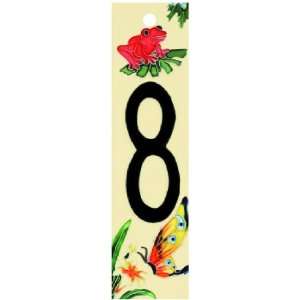  2x8.5 Art Tile House Number   Natural Series 8