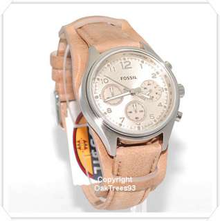 FOSSIL WOMENS CHRONOGRAPH FLIGHT LEATHER WATCH CH2794  